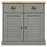 Buffet haut VIGO gris 78x40x175 cm bois massif de pin