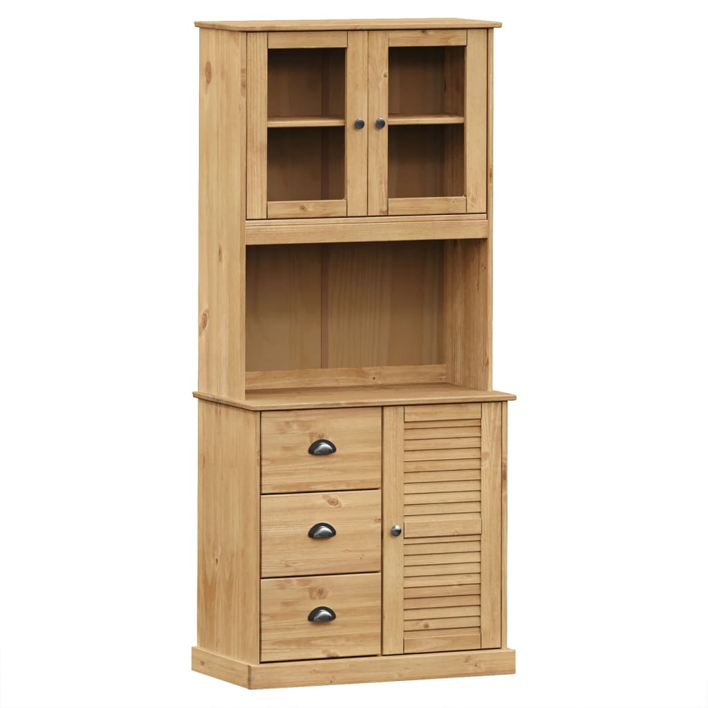 Buffet haut VIGO 78x40x175 cm bois massif de pin