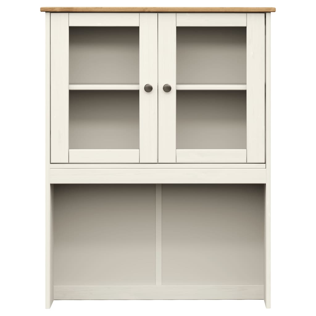 Buffet haut VIGO blanc 78x40x175 cm bois massif de pin