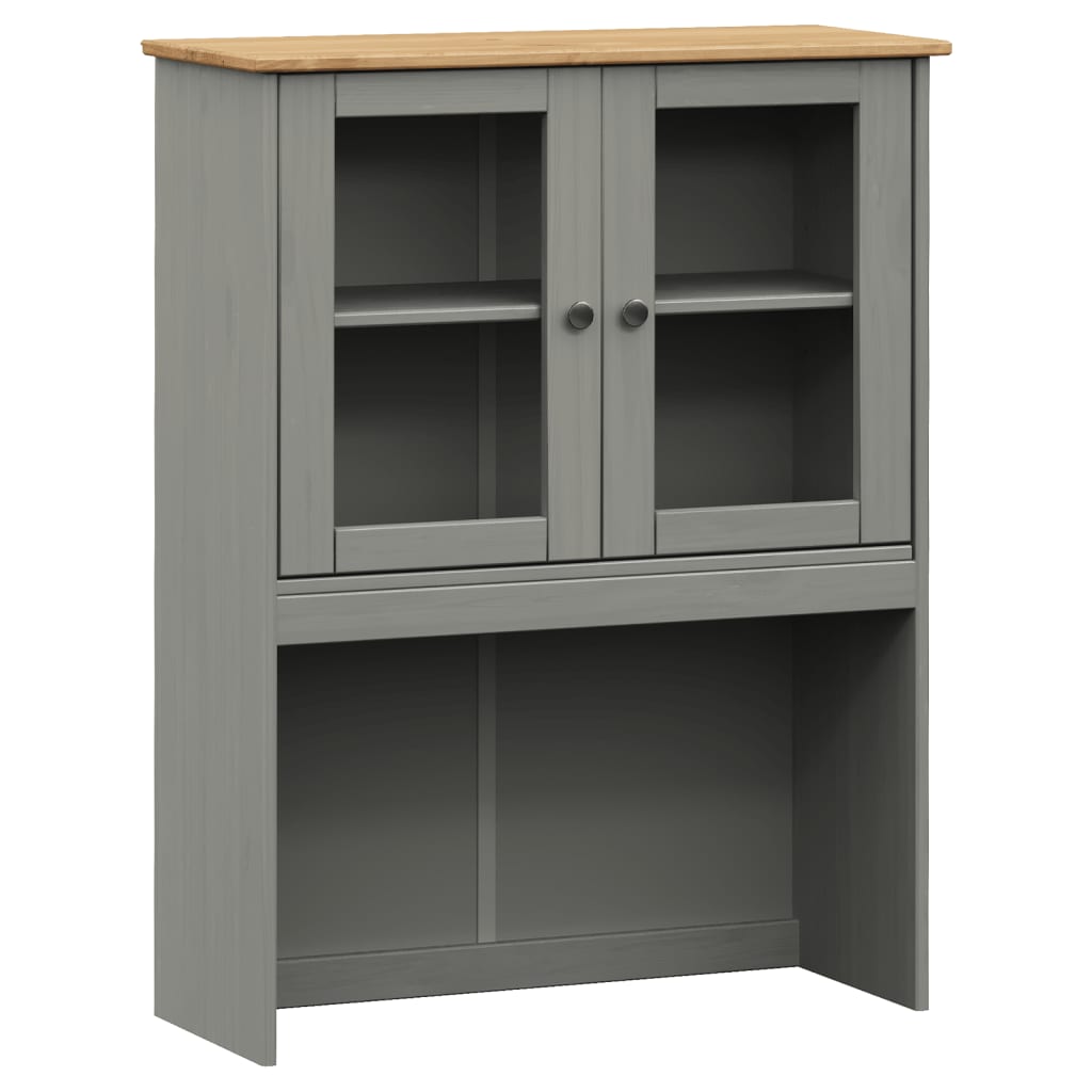 Buffet haut VIGO gris 78x40x175 cm bois massif de pin