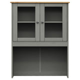 Buffet haut VIGO gris 78x40x175 cm bois massif de pin