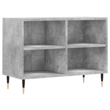 Meuble TV gris béton 69,5x30x50 cm bois d'ingénierie