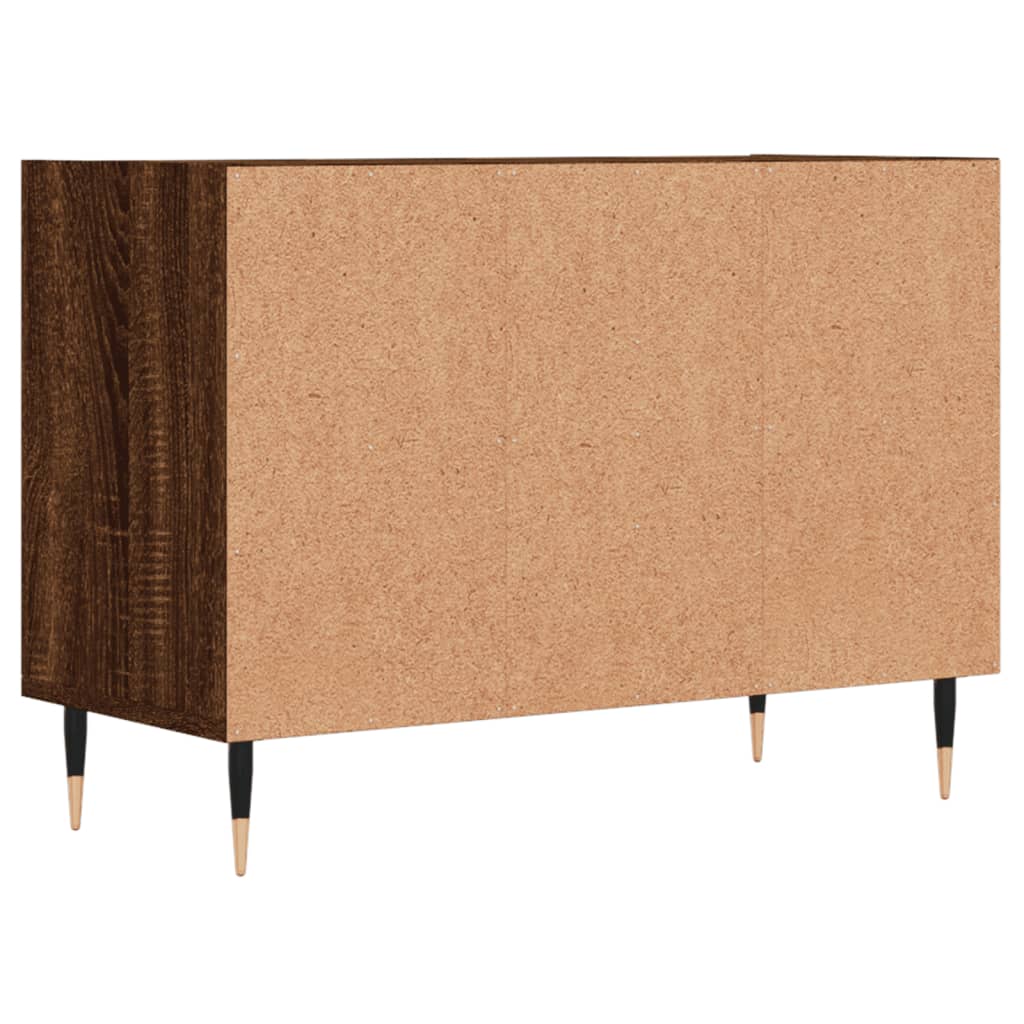 Meuble TV chêne marron 69,5 x 30 x 50 cm bois d'ingénierie