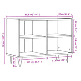 Meuble TV blanc 69,5 x 30 x 50 cm bois d'ingénierie