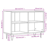 Meuble TV chêne sonoma 69,5 x 30 x 50 cm bois d'ingénierie