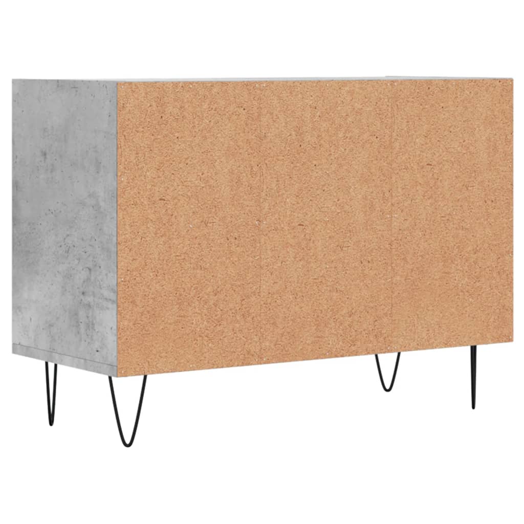 Meuble TV gris béton 69,5x30x50 cm bois d'ingénierie