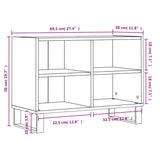 Meuble TV gris béton 69,5x30x50 cm bois d'ingénierie