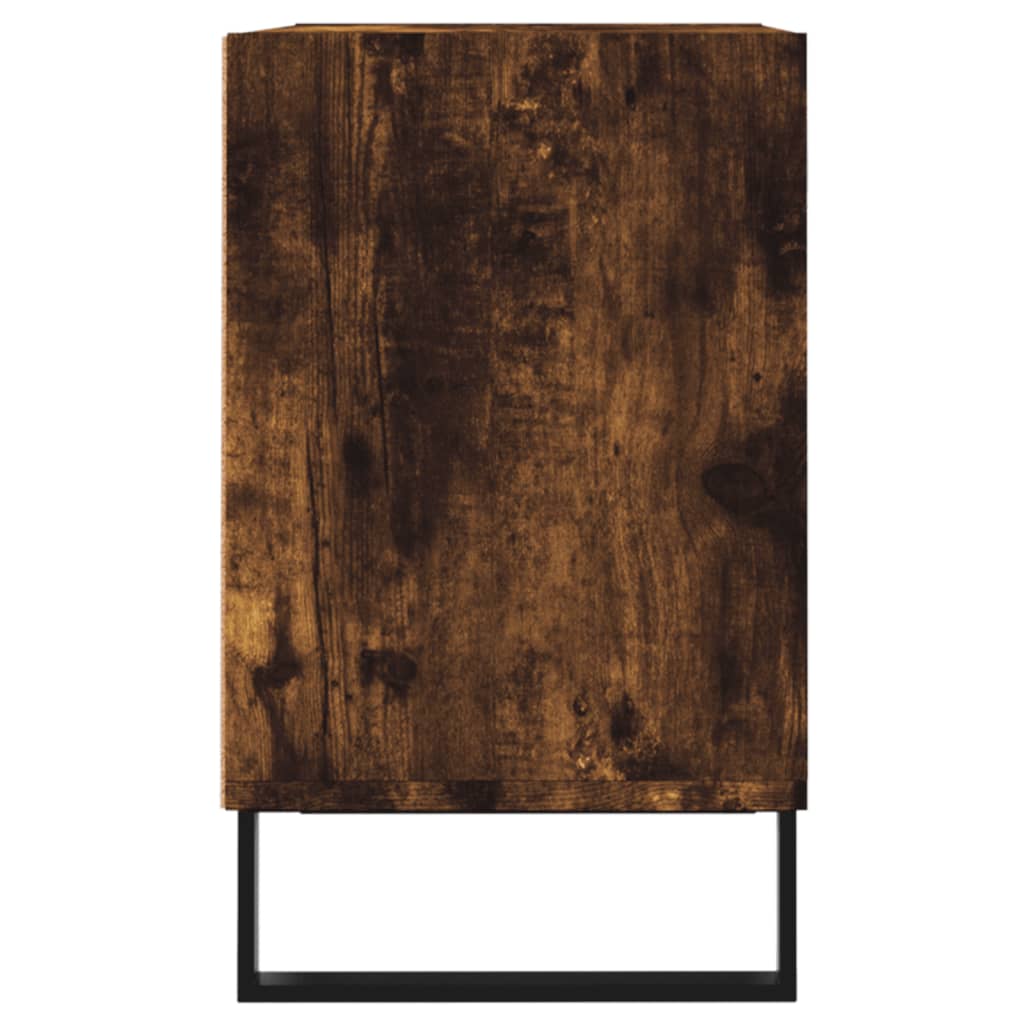 Meuble TV chêne fumé 69,5x30x50 cm bois d'ingénierie