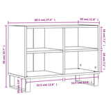 Meuble TV chêne fumé 69,5x30x50 cm bois d'ingénierie