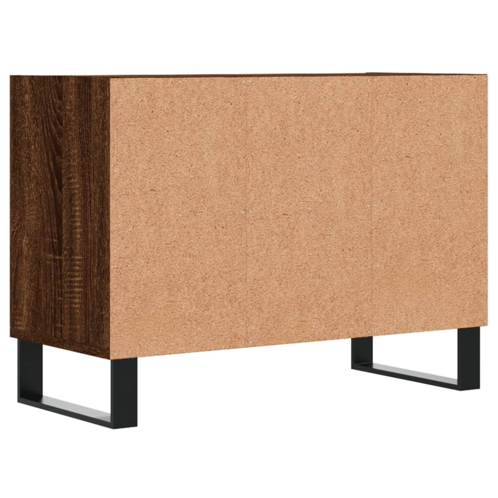 Meuble TV chêne marron 69,5 x 30 x 50 cm bois d'ingénierie