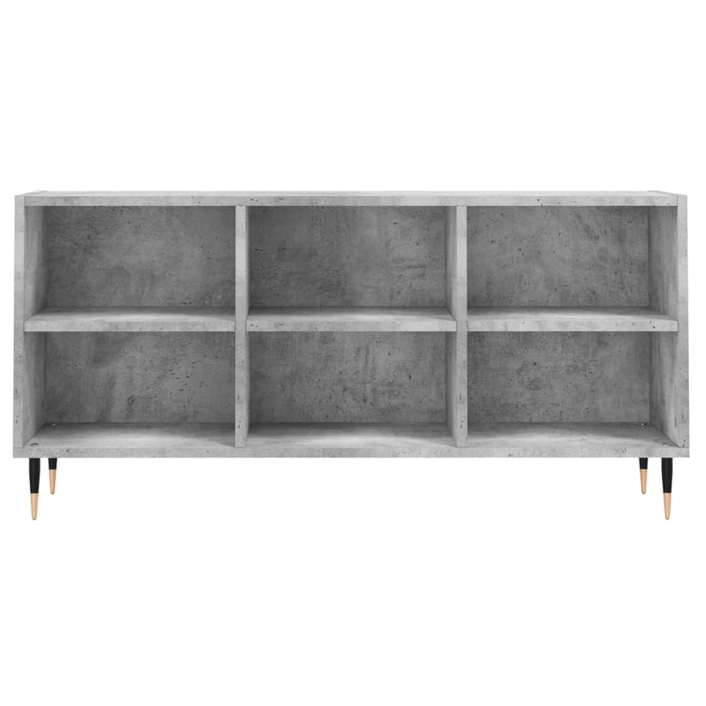 Meuble TV gris béton 103,5x30x50 cm bois d'ingénierie