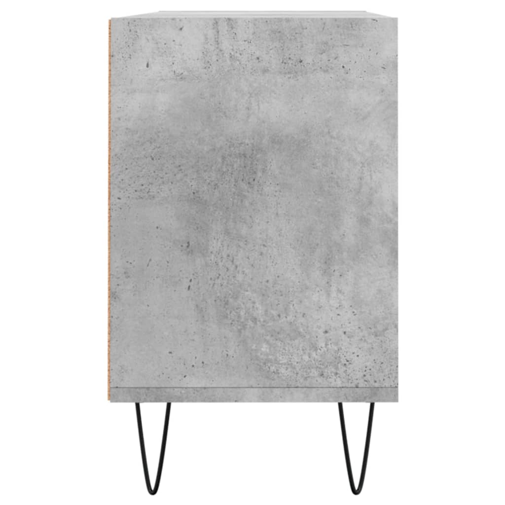 Meuble TV gris béton 103,5x30x50 cm bois d'ingénierie