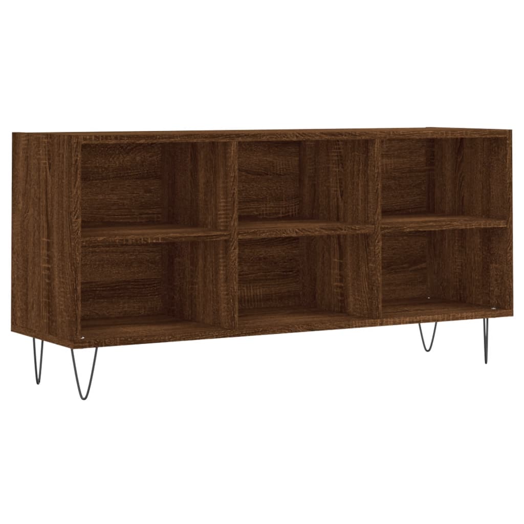 Meuble TV chêne marron 103,5x30x50 cm bois d'ingénierie