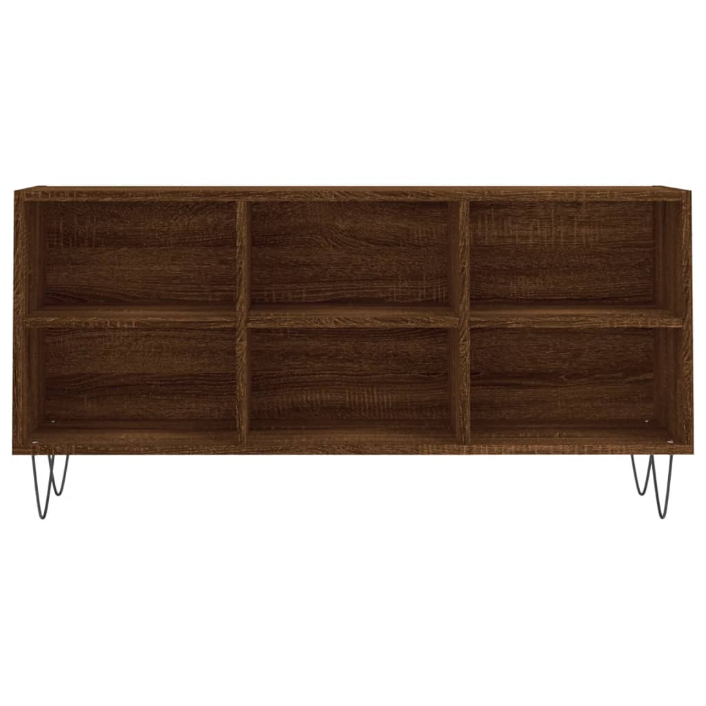 Meuble TV chêne marron 103,5x30x50 cm bois d'ingénierie