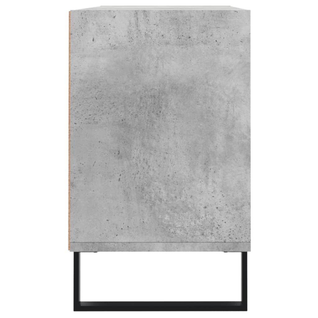 Meuble TV gris béton 103,5x30x50 cm bois d'ingénierie