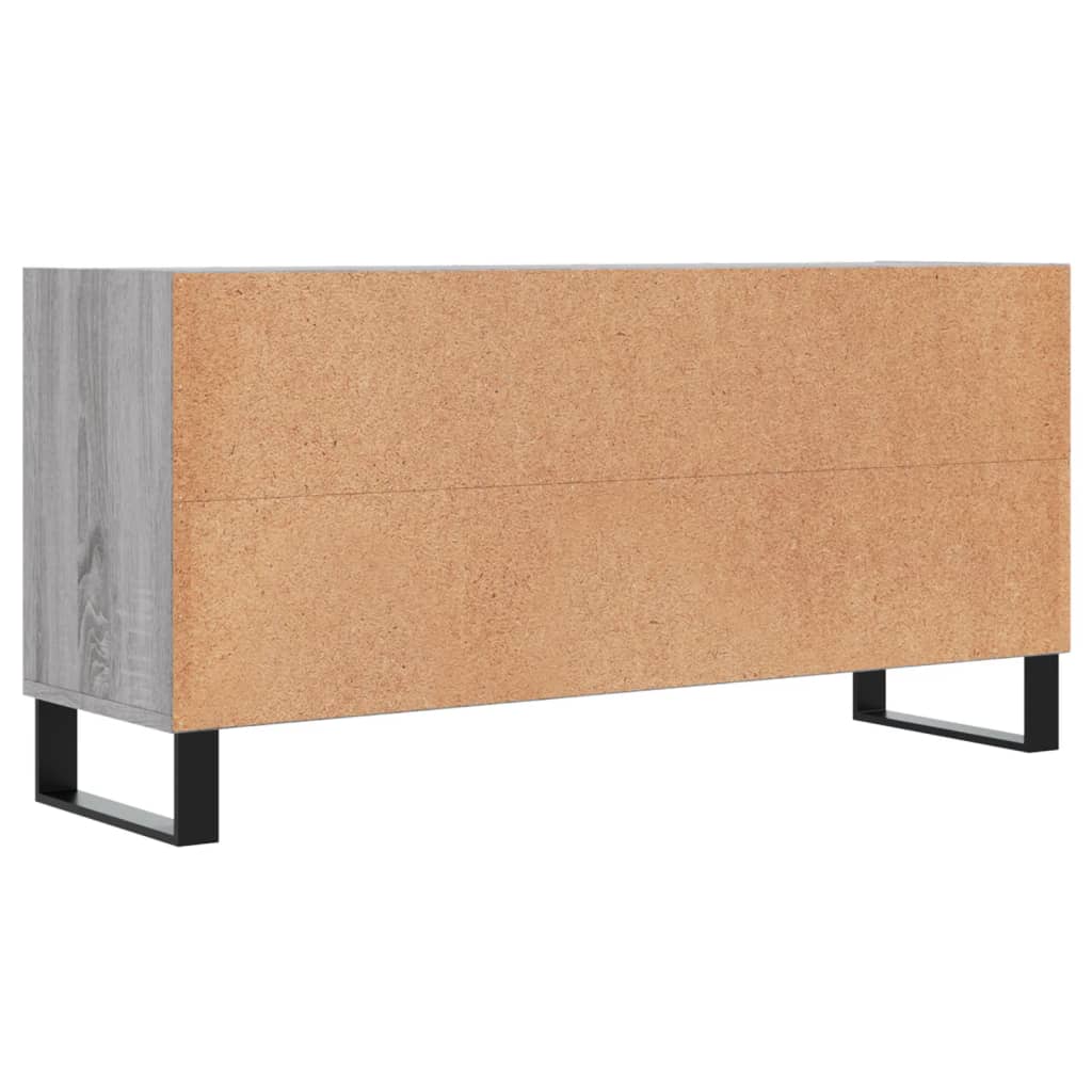 Meuble TV sonoma gris 103,5x30x50 cm bois d'ingénierie