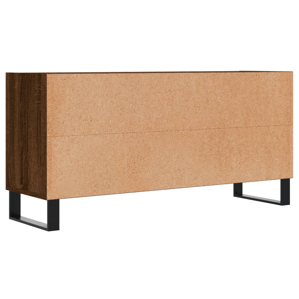 Meuble TV chêne marron 103,5x30x50 cm bois d'ingénierie