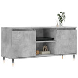 Meuble TV gris béton 104x35x50 cm bois d'ingénierie