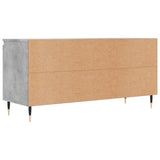 Meuble TV gris béton 104x35x50 cm bois d'ingénierie