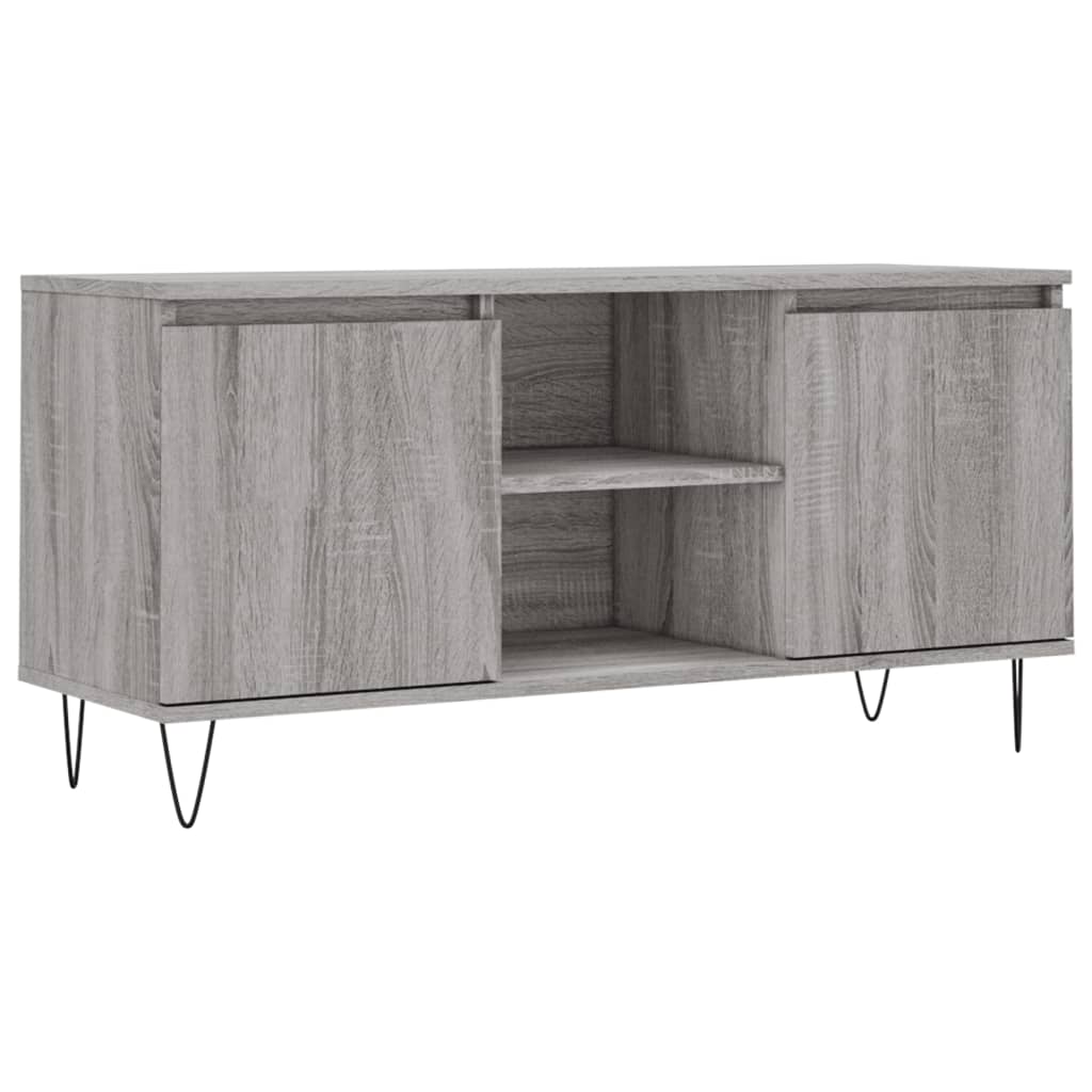 Meuble TV sonoma gris 104x35x50 cm bois d'ingénierie