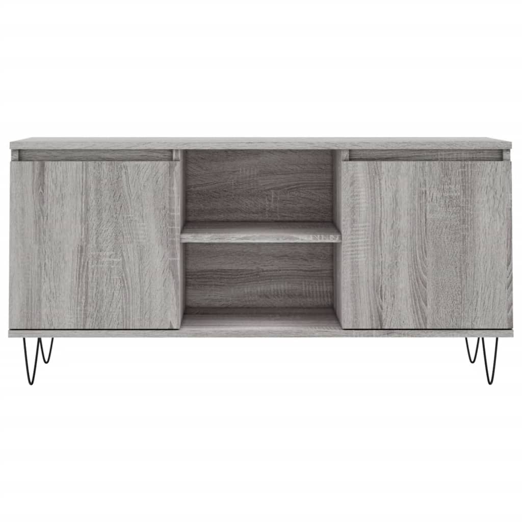 Meuble TV sonoma gris 104x35x50 cm bois d'ingénierie