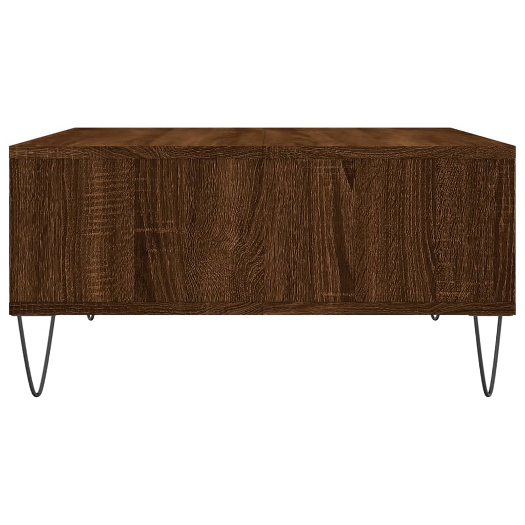 Table basse chêne marron 60x60x30 cm bois d'ingénierie