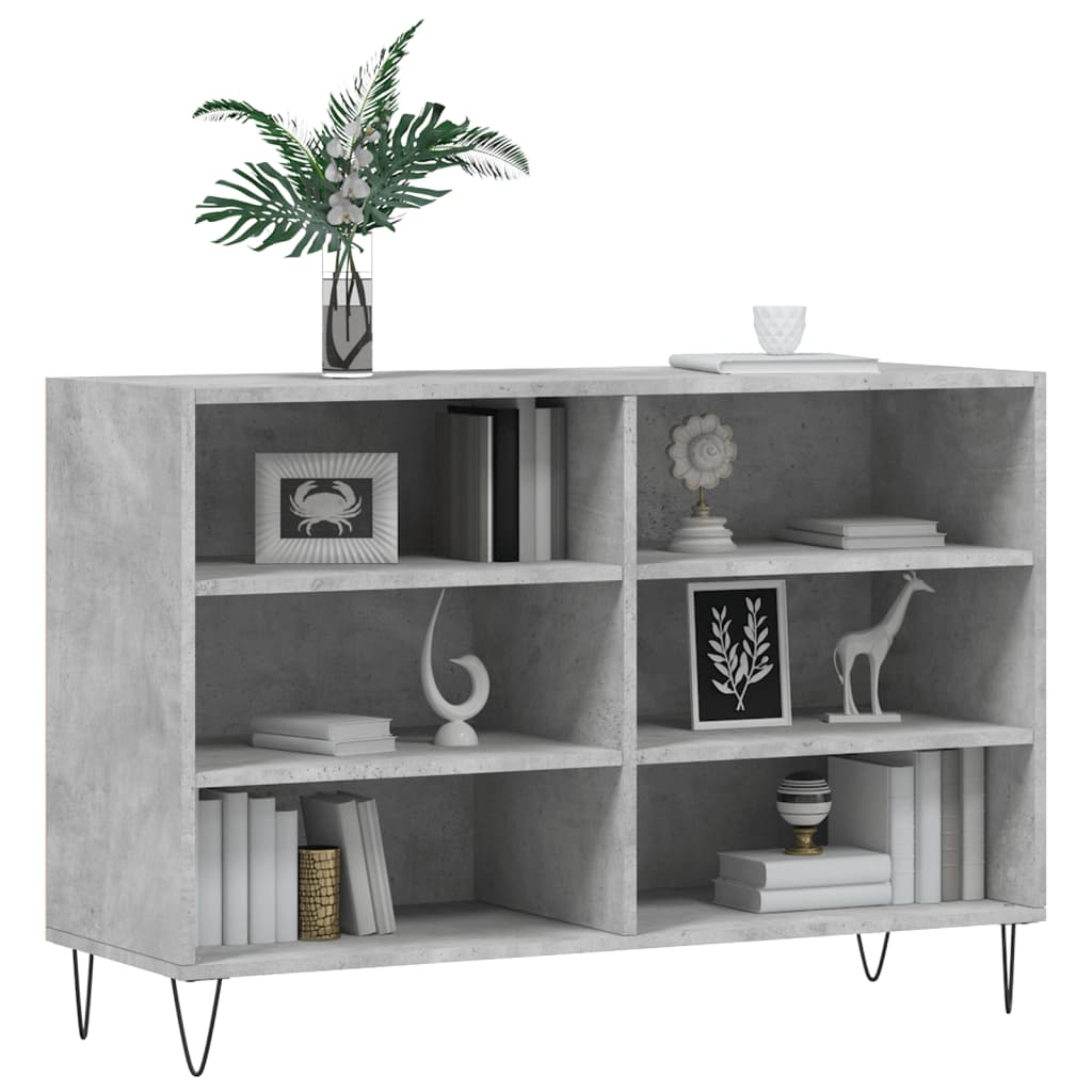 Betongraues Sideboard 103,5 x 35 x 70 cm, Holzwerkstoff