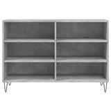 Concrete gray sideboard 103.5x35x70 cm engineered wood