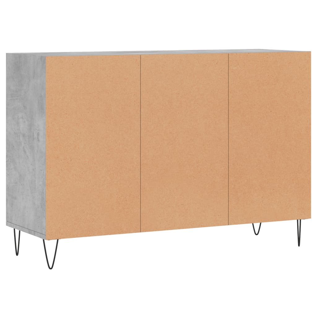 Buffet gris béton 103,5x35x70 cm bois d'ingénierie