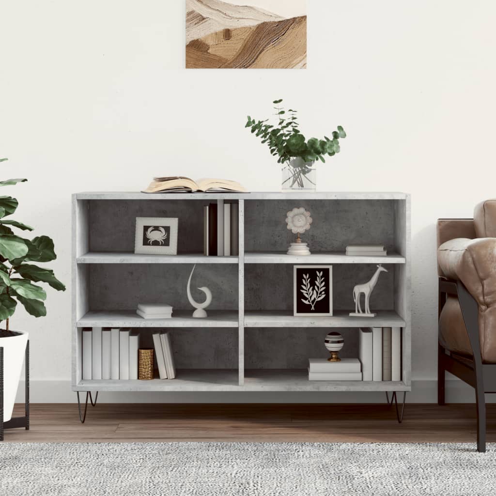 Concrete gray sideboard 103.5x35x70 cm engineered wood