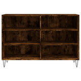 Buffet chêne fumé 103,5x35x70 cm bois d'ingénierie