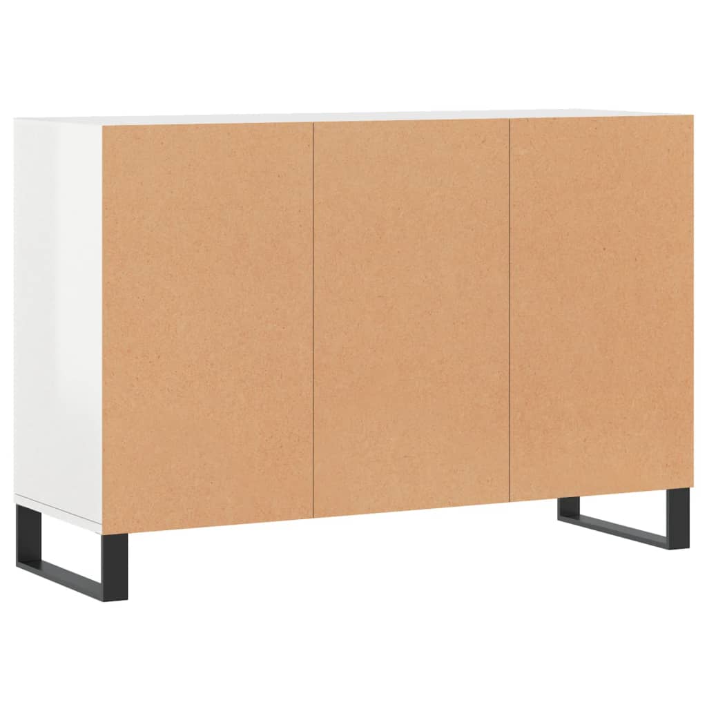 Hochglanzweißes Sideboard aus Holzwerkstoff, 103,5 x 35 x 70 cm