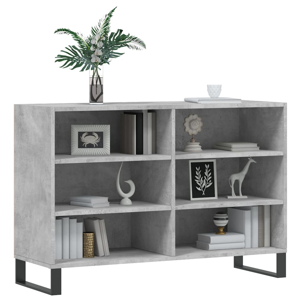 Buffet gris béton 103,5x35x70 cm bois d'ingénierie