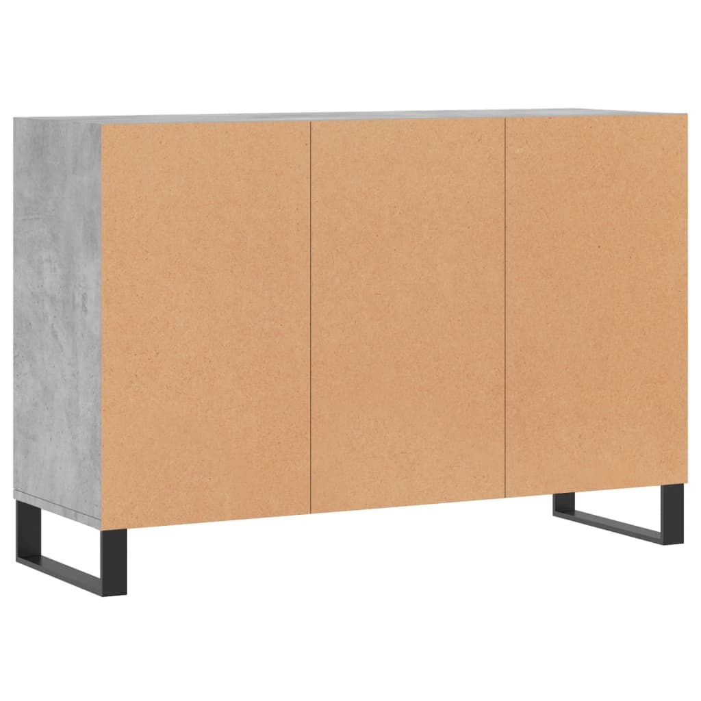 Buffet gris béton 103,5x35x70 cm bois d'ingénierie