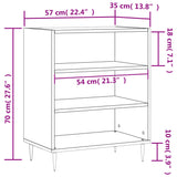 Buffet blanc 57x35x70 cm bois d’ingénierie