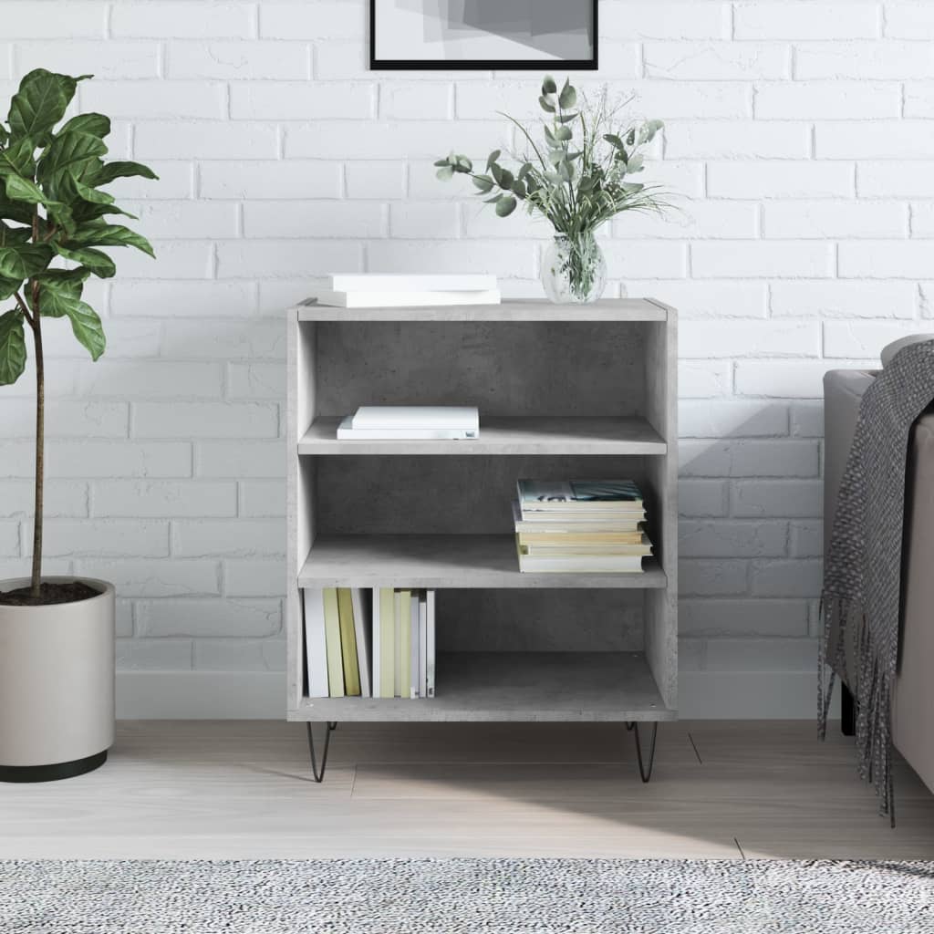 Concrete gray sideboard 57x35x70 cm engineered wood