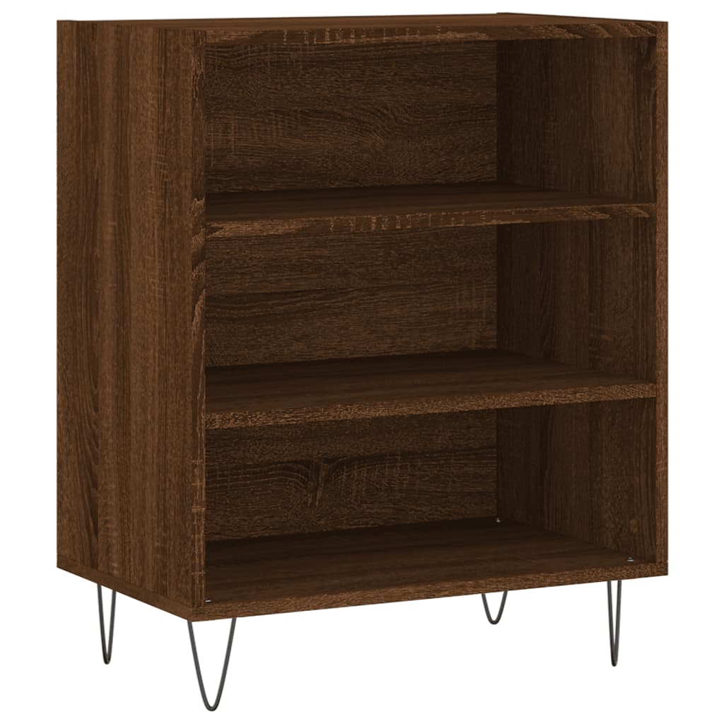 Buffet chêne marron 57x35x70 cm bois d'ingénierie