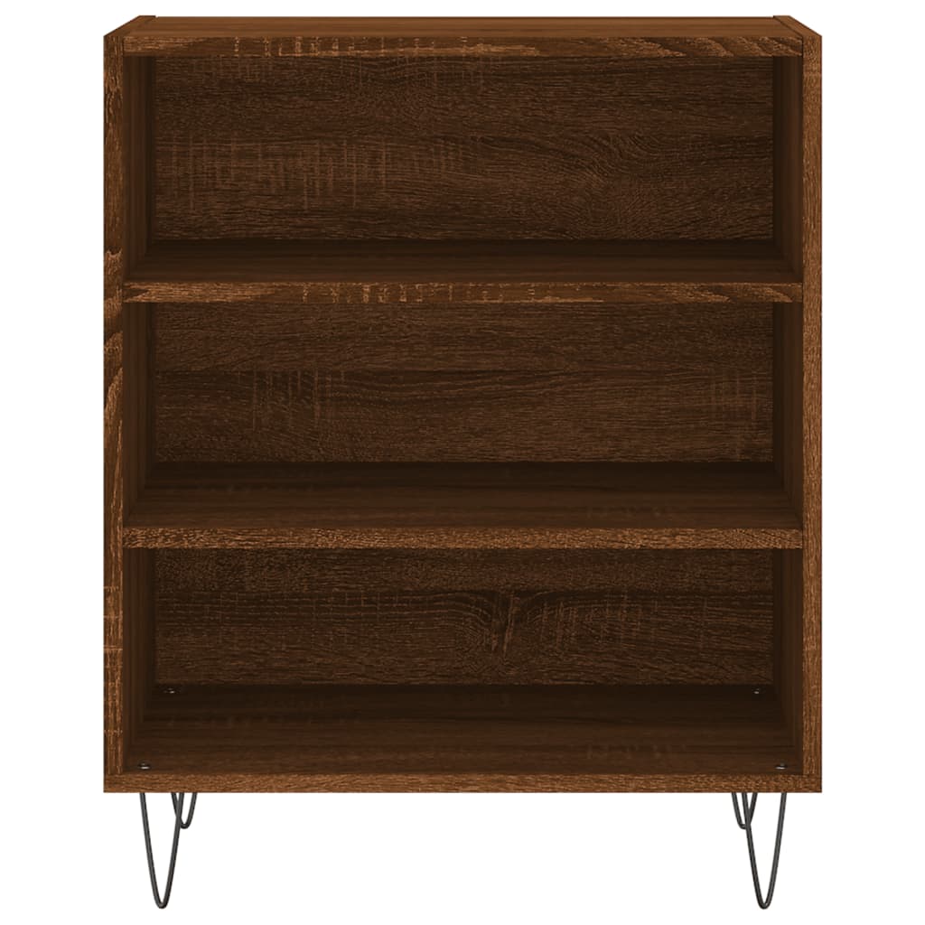 Buffet chêne marron 57x35x70 cm bois d'ingénierie