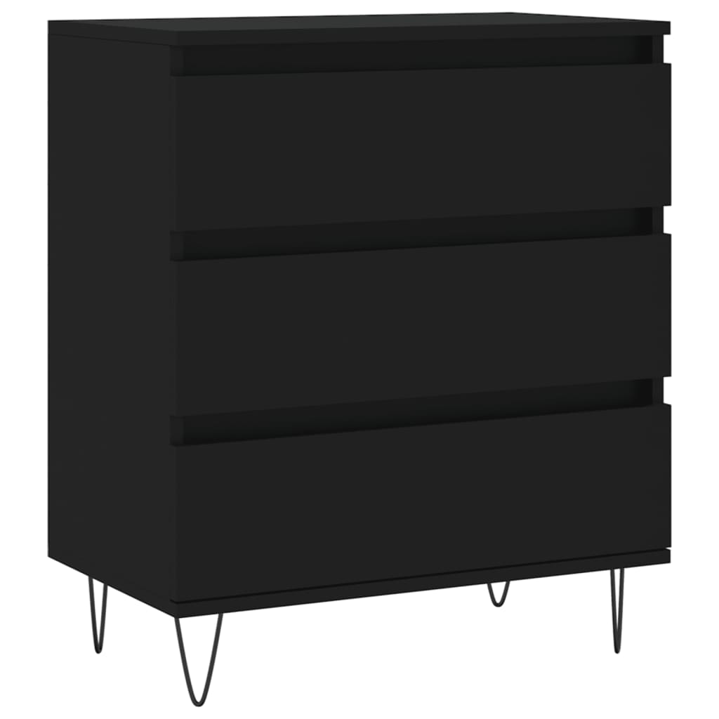 Buffet Noir 60x35x70 cm Bois d'ingénierie