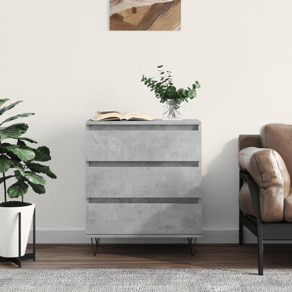 Concrete Grey Sideboard 60x35x70 cm Engineered Wood