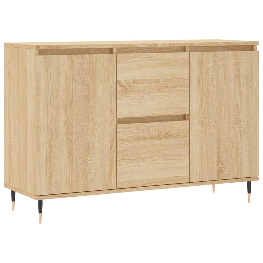 Buffet chêne sonoma 104x35x70 cm bois d'ingénierie