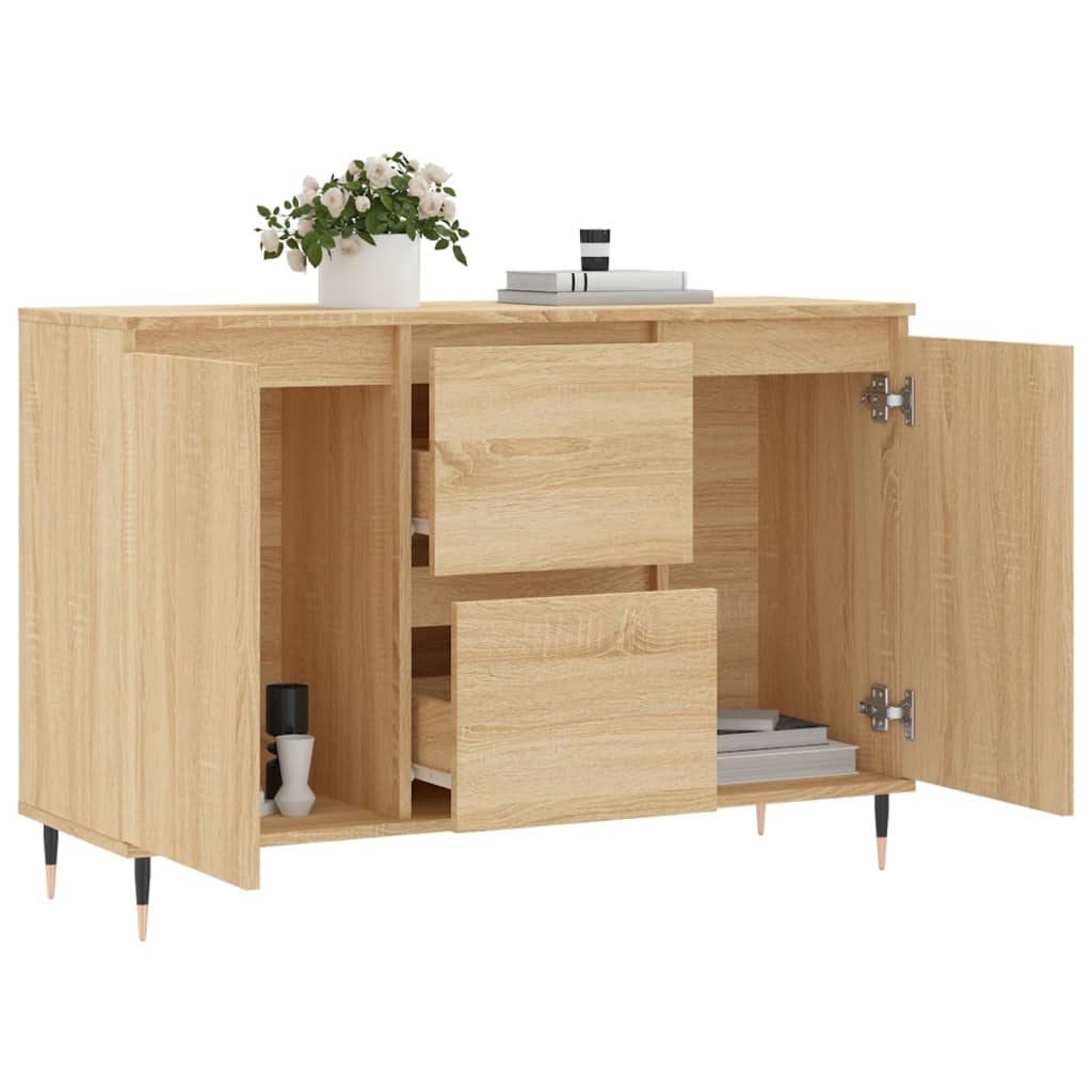 Buffet chêne sonoma 104x35x70 cm bois d'ingénierie