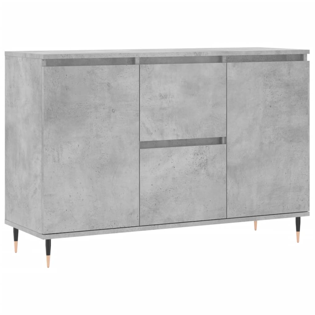 Buffet gris béton 104x35x70 cm bois d'ingénierie