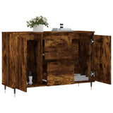 Buffet chêne fumé 104x35x70 cm bois d'ingénierie