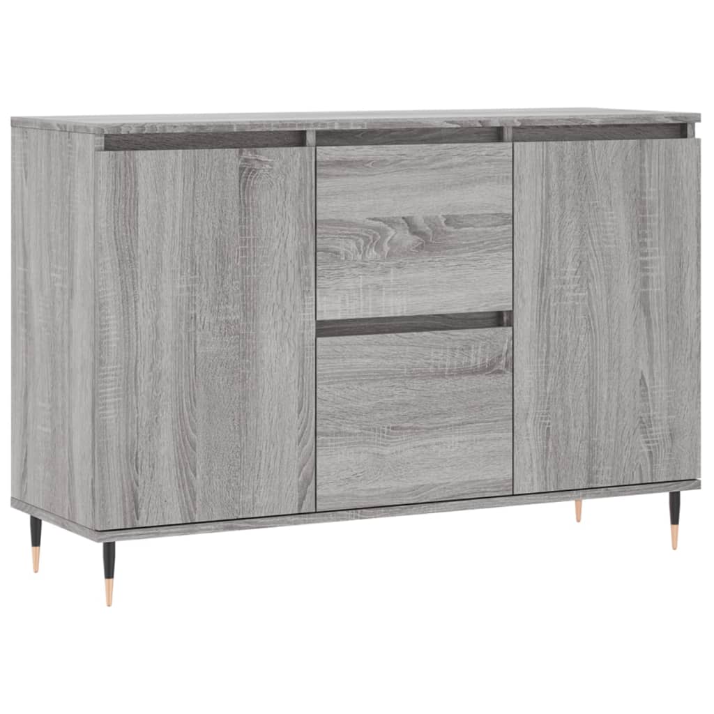 Sonoma graues Sideboard 104x35x70 cm, Holzwerkstoff