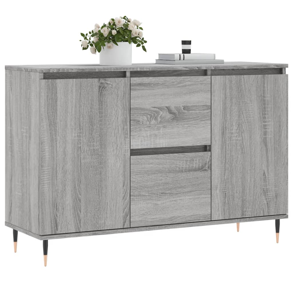 Buffet sonoma gris 104x35x70 cm bois d'ingénierie