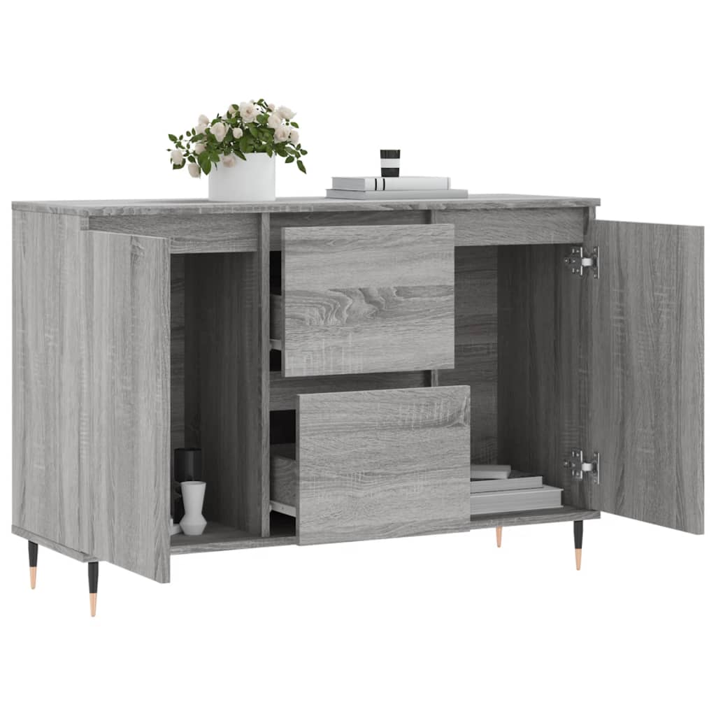 Buffet sonoma gris 104x35x70 cm bois d'ingénierie