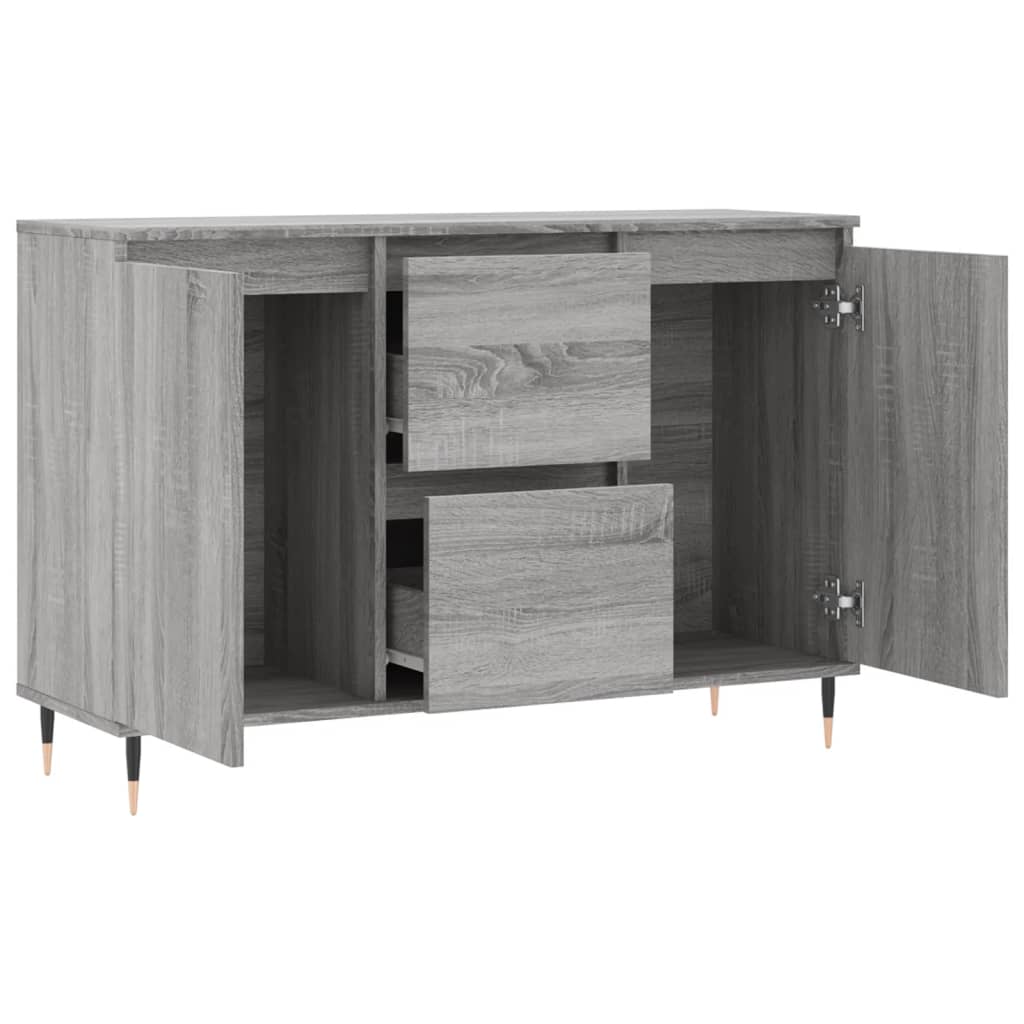 Buffet sonoma gris 104x35x70 cm bois d'ingénierie