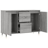 Sonoma graues Sideboard 104x35x70 cm, Holzwerkstoff