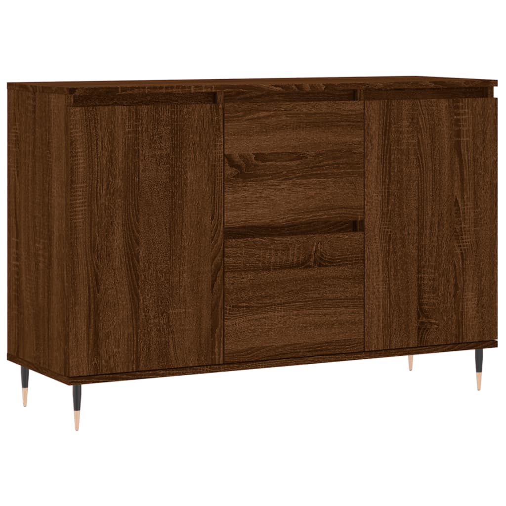 Brown oak sideboard 104x35x70 cm engineered wood